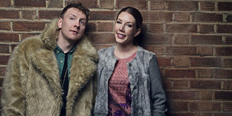 Chain Reaction. Image shows from L to R: Joe Lycett, Katherine Ryan. Copyright: BBC. Chain Reaction. Image shows from L to R: Joe Lycett, Katherine Ryan. Copyright: BBC.