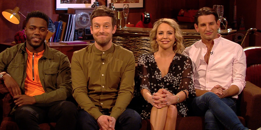The Chris Ramsey Show. Image shows from L to R: Mo Gilligan, Chris Ramsey, Lydia Rose Bright, Ollie Locke. Copyright: Avalon Television. The Chris Ramsey Show. Image shows from L to R: Mo Gilligan, Chris Ramsey, Lydia Rose Bright, Ollie Locke. Copyright: Avalon Television.