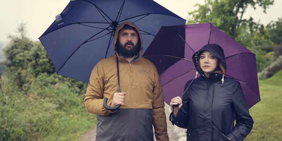 The Cockfields. Image shows from L to R: Simon (Joe Wilkinson), Donna (Diane Morgan). The Cockfields. Image shows from L to R: Simon (Joe Wilkinson), Donna (Diane Morgan).