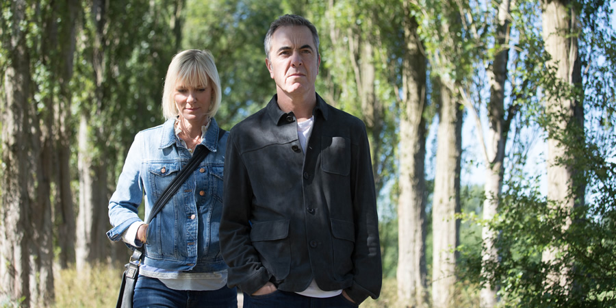 Cold Feet. Image shows from L to R: Karen Marsden (Hermione Norris), Adam Williams (James Nesbitt). Cold Feet. Image shows from L to R: Karen Marsden (Hermione Norris), Adam Williams (James Nesbitt).