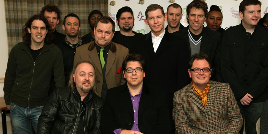 Channel 4's Comedy Gala. Image shows from L to R: Alan Carr, Bill Bailey, John Bishop, Kevin Bridges, Lee Evans, Michael McIntyre, Jack Dee. Channel 4's Comedy Gala. Image shows from L to R: Alan Carr, Bill Bailey, John Bishop, Kevin Bridges, Lee Evans, Michael McIntyre, Jack Dee.