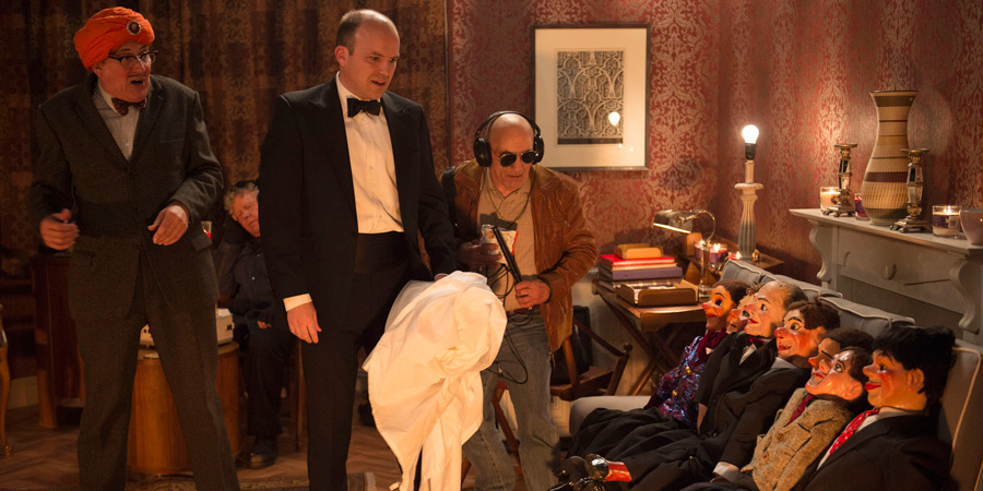Count Arthur Strong. Image shows from L to R: Count Arthur Strong (Steve Delaney), Michael Baker (Rory Kinnear), John The Watch (Andy Linden). Copyright: Retort. Count Arthur Strong. Image shows from L to R: Count Arthur Strong (Steve Delaney), Michael Baker (Rory Kinnear), John The Watch (Andy Linden). Copyright: Retort.