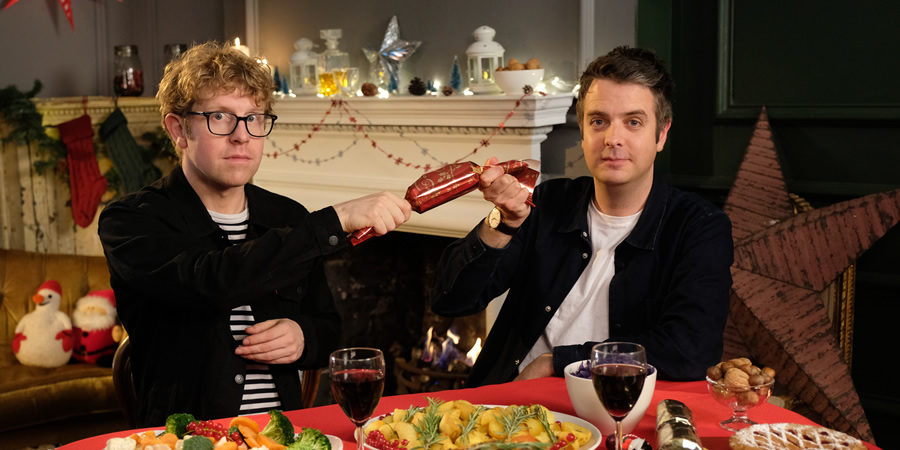 Dave's Advent Calendar. Image shows from L to R: Josh Widdicombe, Tom Craine. Dave's Advent Calendar. Image shows from L to R: Josh Widdicombe, Tom Craine.