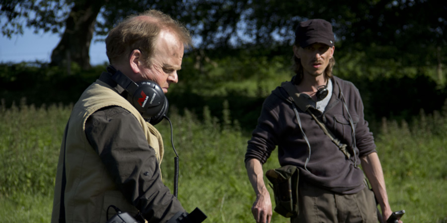 Detectorists. Image shows from L to R: Lance Stater (Toby Jones), Andy Stone (Mackenzie Crook). Detectorists. Image shows from L to R: Lance Stater (Toby Jones), Andy Stone (Mackenzie Crook).