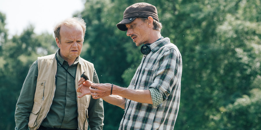 Detectorists. Image shows from L to R: Lance Stater (Toby Jones), Andy Stone (Mackenzie Crook). Detectorists. Image shows from L to R: Lance Stater (Toby Jones), Andy Stone (Mackenzie Crook).