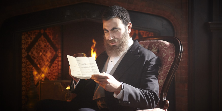 Drunk History. James Garfield (Brett Goldstein). Copyright: Tiger Aspect Productions. Drunk History. James Garfield (Brett Goldstein). Copyright: Tiger Aspect Productions.