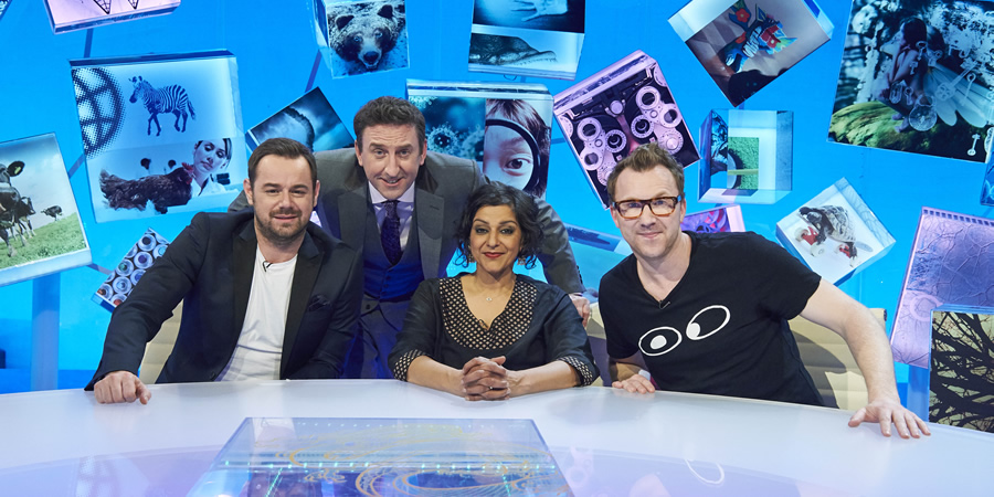 Duck Quacks Don't Echo. Image shows from L to R: Danny Dyer, Lee Mack, Meera Syal, Jason Byrne. Copyright: Magnum Media. Duck Quacks Don't Echo. Image shows from L to R: Danny Dyer, Lee Mack, Meera Syal, Jason Byrne. Copyright: Magnum Media.
