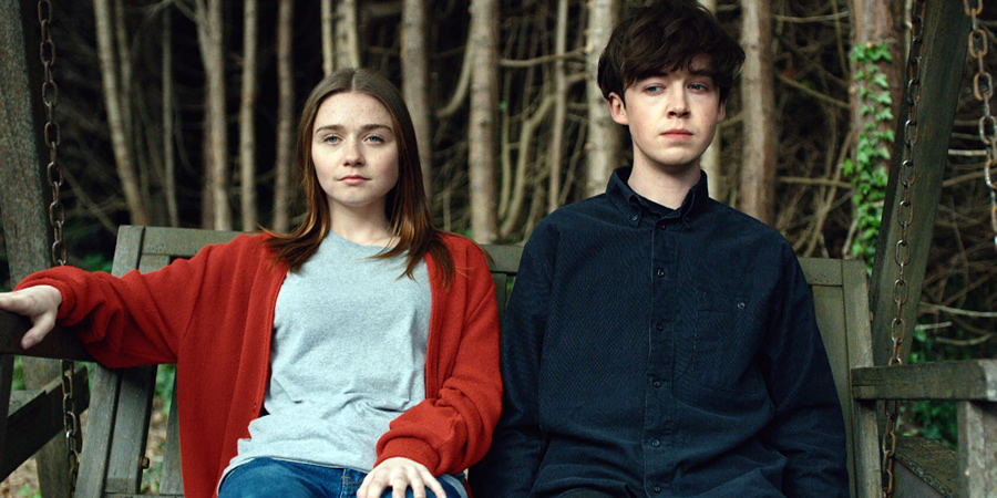 The End Of The F***ing World. Image shows from L to R: Alyssa (Jessica Barden), James (Alex Lawther). The End Of The F***ing World. Image shows from L to R: Alyssa (Jessica Barden), James (Alex Lawther).