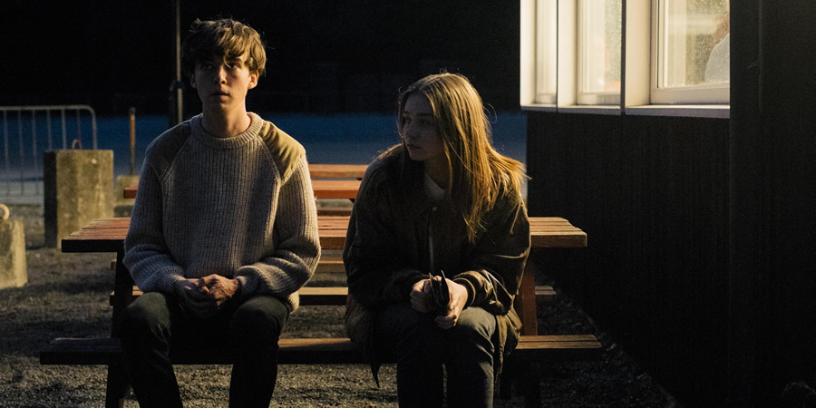 The End Of The F***ing World. Image shows from L to R: James (Alex Lawther), Alyssa (Jessica Barden). The End Of The F***ing World. Image shows from L to R: James (Alex Lawther), Alyssa (Jessica Barden).