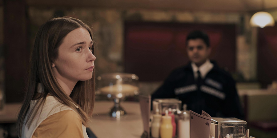 The End Of The F***ing World. Image shows from L to R: Alyssa (Jessica Barden), Sid (Divian Ladwa). The End Of The F***ing World. Image shows from L to R: Alyssa (Jessica Barden), Sid (Divian Ladwa).