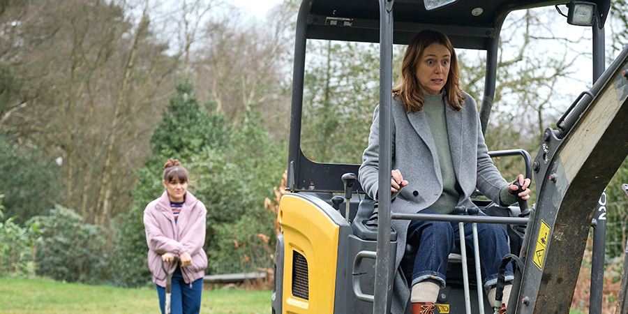Finding Alice. Image shows from L to R: Charlotte (Isabella Pappas), Alice (Keeley Hawes). Finding Alice. Image shows from L to R: Charlotte (Isabella Pappas), Alice (Keeley Hawes).