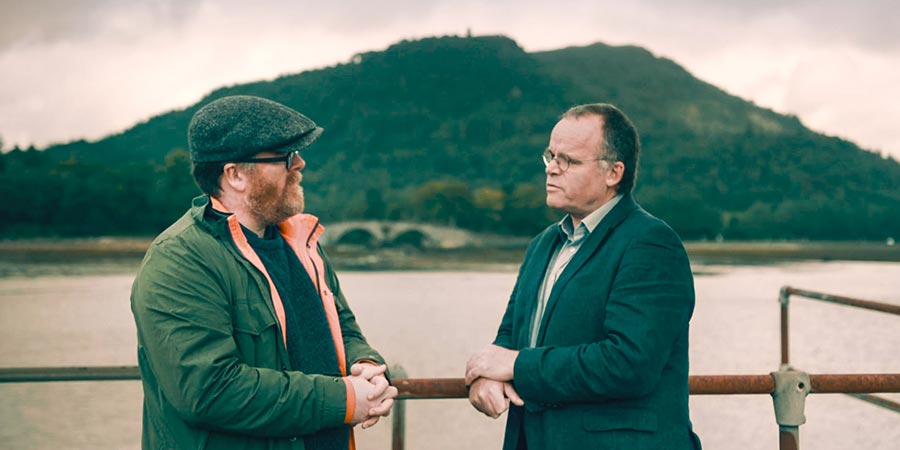 Frankie Boyle's Tour Of Scotland. Image shows from L to R: Frankie Boyle, Andy Wightman. Frankie Boyle's Tour Of Scotland. Image shows from L to R: Frankie Boyle, Andy Wightman.