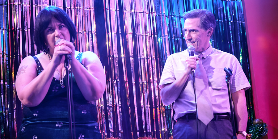 Gavin & Stacey. Image shows from L to R: Nessa (Ruth Jones), Bryn (Rob Brydon). Copyright: Baby Cow Productions. Gavin & Stacey. Image shows from L to R: Nessa (Ruth Jones), Bryn (Rob Brydon). Copyright: Baby Cow Productions.