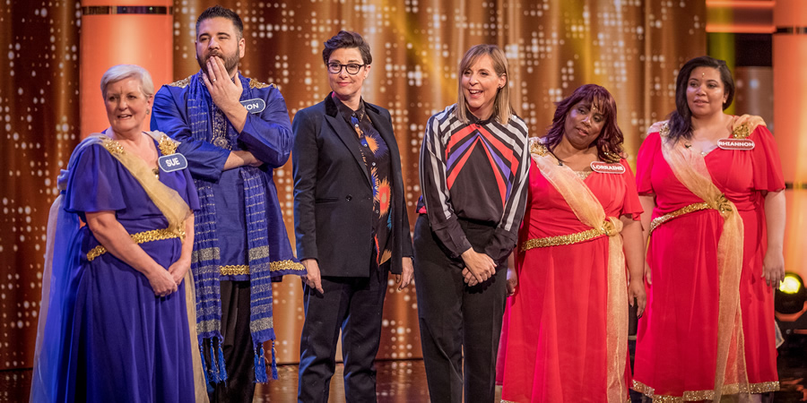 The Generation Game. Image shows from L to R: Mel Giedroyc, Sue Perkins. Copyright: BBC. The Generation Game. Image shows from L to R: Mel Giedroyc, Sue Perkins. Copyright: BBC.