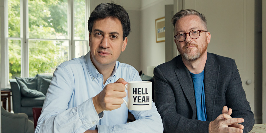 Geoff Lloyd's Hometown Glory. Image shows from L to R: Ed Miliband, Geoff Lloyd. Geoff Lloyd's Hometown Glory. Image shows from L to R: Ed Miliband, Geoff Lloyd.