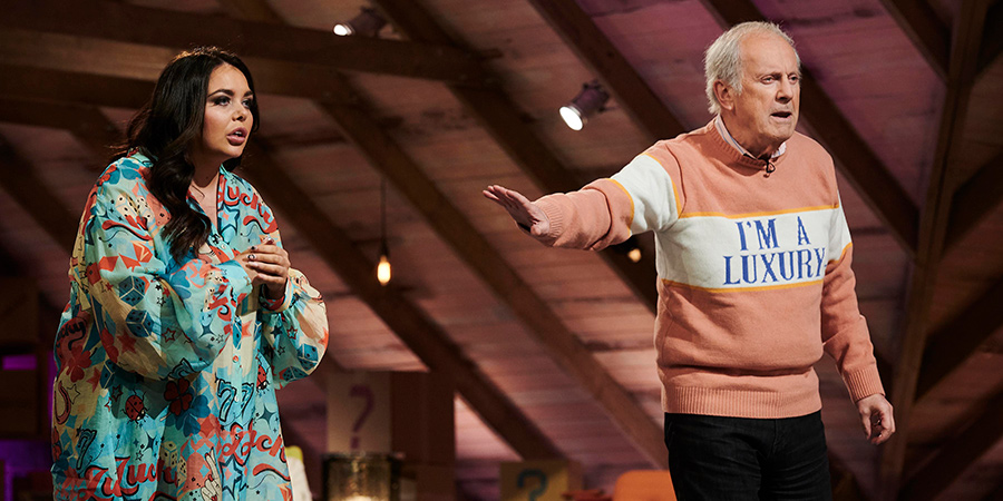Guessable?. Image shows from L to R: Scarlett Moffatt, Gyles Brandreth. Copyright: Tuesday's Child. Guessable?. Image shows from L to R: Scarlett Moffatt, Gyles Brandreth. Copyright: Tuesday's Child.