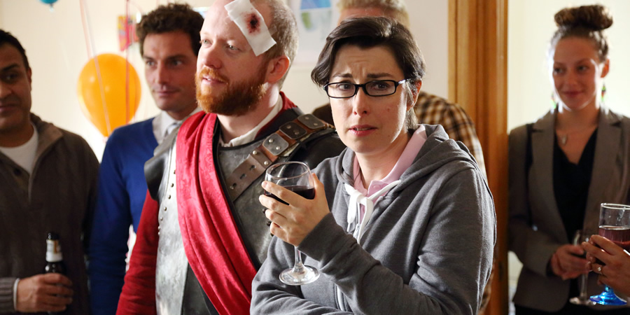Heading Out. Image shows from L to R: Daniel Maynard (Steve Oram), Sara Ford (Sue Perkins). Heading Out. Image shows from L to R: Daniel Maynard (Steve Oram), Sara Ford (Sue Perkins).