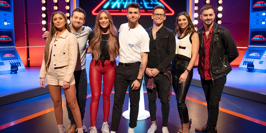 Hey Tracey!. Image shows from L to R: Georgia Steel, Chris Ramsey, Charlotte Crosby, Joel Dommett, Joe Swash, Luisa Zissman, Luke Kempner. Hey Tracey!. Image shows from L to R: Georgia Steel, Chris Ramsey, Charlotte Crosby, Joel Dommett, Joe Swash, Luisa Zissman, Luke Kempner.