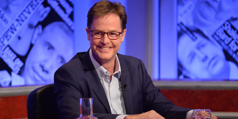 Have I Got News For You. Nick Clegg. Copyright: Hat Trick Productions. Have I Got News For You. Nick Clegg. Copyright: Hat Trick Productions.