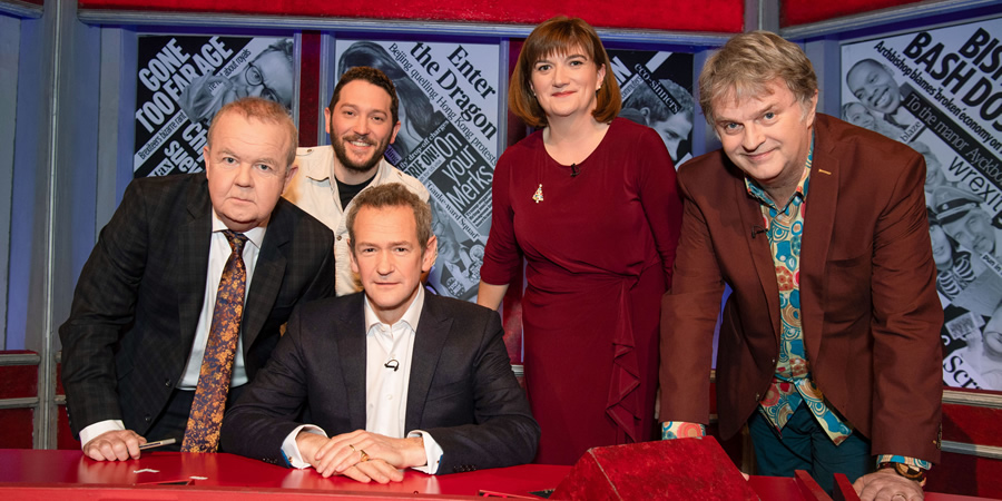 Have I Got News For You. Image shows from L to R: Ian Hislop, Jon Richardson, Alexander Armstrong, Nicky Morgan, Paul Merton. Have I Got News For You. Image shows from L to R: Ian Hislop, Jon Richardson, Alexander Armstrong, Nicky Morgan, Paul Merton.