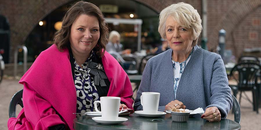Hold The Sunset. Image shows from L to R: Sandra (Joanna Scanlan), Edith (Alison Steadman). Hold The Sunset. Image shows from L to R: Sandra (Joanna Scanlan), Edith (Alison Steadman).