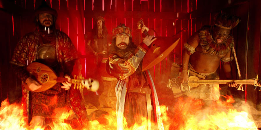 Horrible Histories. Image shows from L to R: Tom Stourton, Dan Li, Ryan Sampson, Samson Kayo. Horrible Histories. Image shows from L to R: Tom Stourton, Dan Li, Ryan Sampson, Samson Kayo.