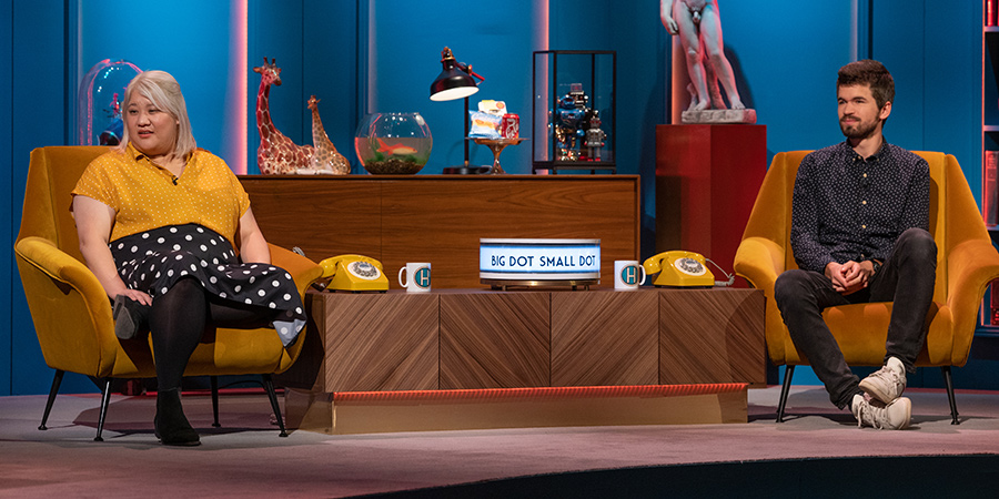 Hypothetical. Image shows from L to R: Evelyn Mok, Ivo Graham. Copyright: Hat Trick Productions. Hypothetical. Image shows from L to R: Evelyn Mok, Ivo Graham. Copyright: Hat Trick Productions.