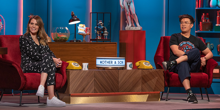 Hypothetical. Image shows from L to R: Ellie Taylor, Phil Wang. Copyright: Hat Trick Productions. Hypothetical. Image shows from L to R: Ellie Taylor, Phil Wang. Copyright: Hat Trick Productions.