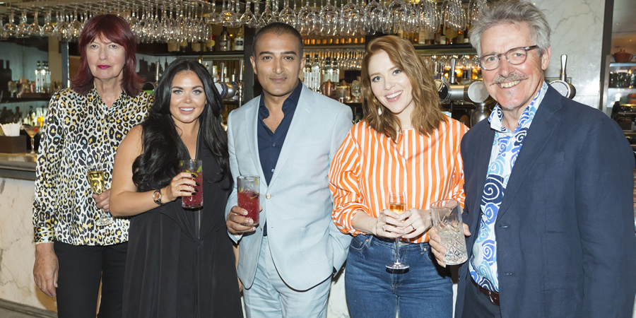 I'll Get This. Image shows from L to R: Janet Street-Porter, Scarlett Moffatt, Adil Ray, Angela Scanlon, Griff Rhys Jones. Copyright: 12 Yard Productions. I'll Get This. Image shows from L to R: Janet Street-Porter, Scarlett Moffatt, Adil Ray, Angela Scanlon, Griff Rhys Jones. Copyright: 12 Yard Productions.