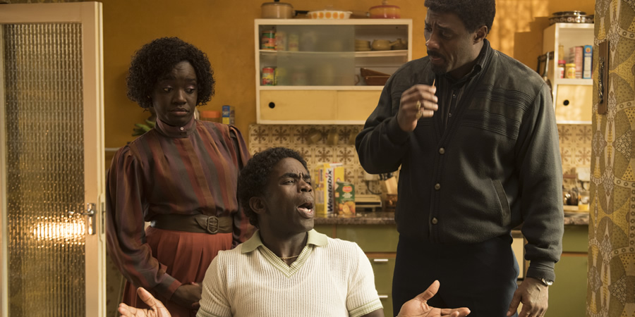 In The Long Run. Image shows from L to R: Agnes (Madeline Appiah), Valentine (Jimmy Akingbola), Walter (Idris Elba). In The Long Run. Image shows from L to R: Agnes (Madeline Appiah), Valentine (Jimmy Akingbola), Walter (Idris Elba).