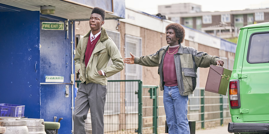In The Long Run. Image shows from L to R: Singing Boy (Malaki Paul), Valentine (Jimmy Akingbola). In The Long Run. Image shows from L to R: Singing Boy (Malaki Paul), Valentine (Jimmy Akingbola).