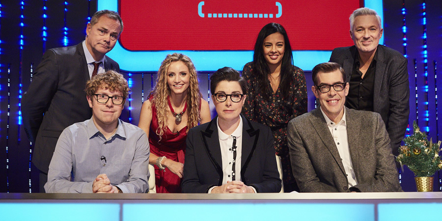 Insert Name Here. Image shows from L to R: Jack Dee, Josh Widdicombe, Suzannah Lipscomb, Sue Perkins, Liz Bonnin, Richard Osman, Martin Kemp. Insert Name Here. Image shows from L to R: Jack Dee, Josh Widdicombe, Suzannah Lipscomb, Sue Perkins, Liz Bonnin, Richard Osman, Martin Kemp.