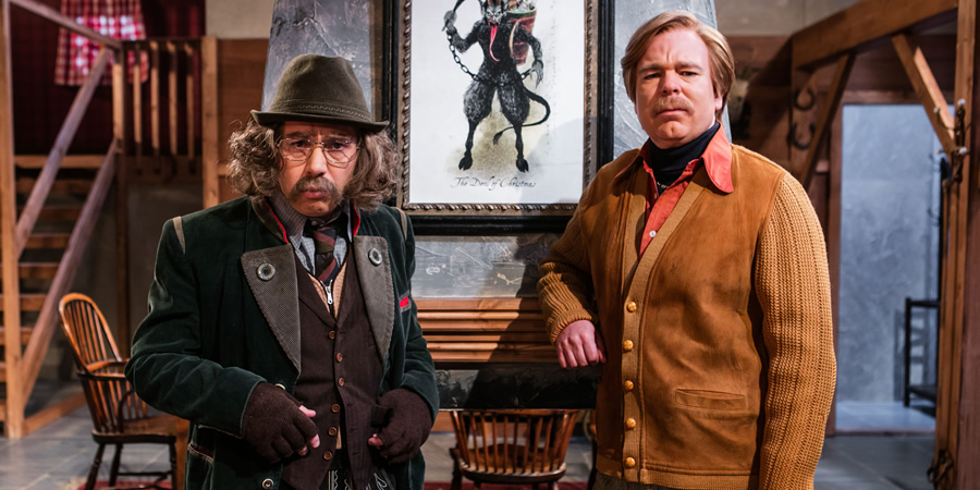 Inside No. 9. Image shows from L to R: Klaus (Reece Shearsmith), Julian Devonshire (Steve Pemberton). Copyright: BBC. Inside No. 9. Image shows from L to R: Klaus (Reece Shearsmith), Julian Devonshire (Steve Pemberton). Copyright: BBC.