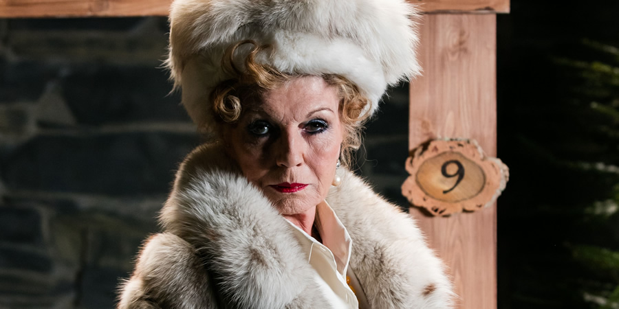 Inside No. 9. Celia Devonshire (Rula Lenska). Copyright: BBC. Inside No. 9. Celia Devonshire (Rula Lenska). Copyright: BBC.
