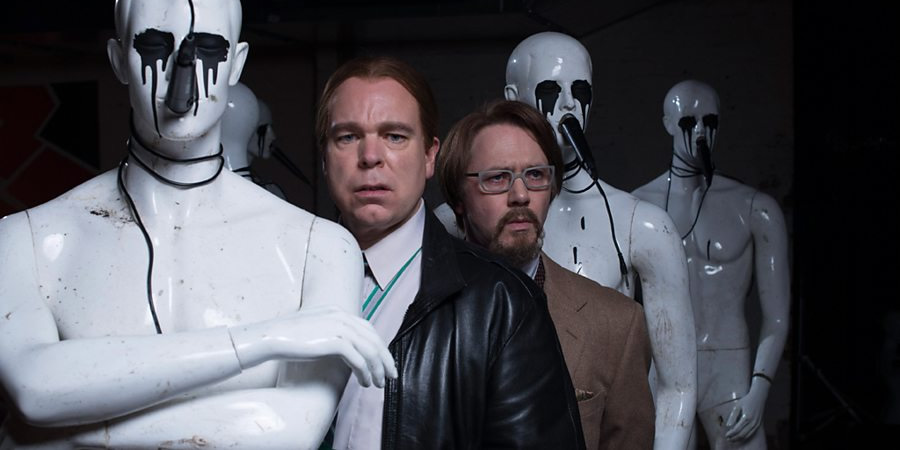 Inside No. 9. Image shows from L to R: Kenneth (Steve Pemberton), Maurice (Reece Shearsmith). Copyright: BBC. Inside No. 9. Image shows from L to R: Kenneth (Steve Pemberton), Maurice (Reece Shearsmith). Copyright: BBC.
