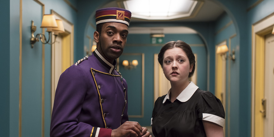 Inside No. 9. Image shows from L to R: Fred (Jaygann Ayeh), Colette (Helen Monks). Copyright: BBC. Inside No. 9. Image shows from L to R: Fred (Jaygann Ayeh), Colette (Helen Monks). Copyright: BBC.