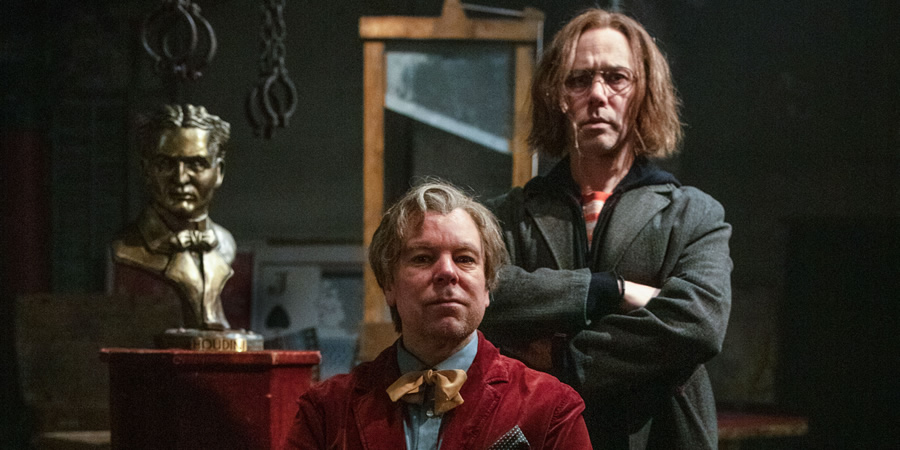 Inside No. 9. Image shows from L to R: Willy Wando (Steve Pemberton), Neville Griffin (Reece Shearsmith). Inside No. 9. Image shows from L to R: Willy Wando (Steve Pemberton), Neville Griffin (Reece Shearsmith).