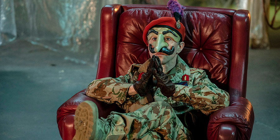 Inside No. 9. Scaramouche, a Soldier (Reece Shearsmith). Inside No. 9. Scaramouche, a Soldier (Reece Shearsmith).