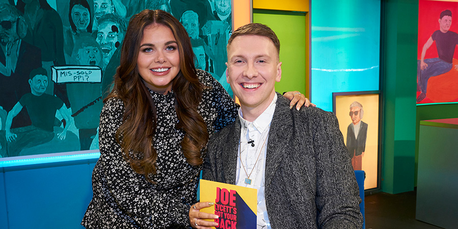 Joe Lycett's Got Your Back. Image shows from L to R: Scarlett Moffatt, Joe Lycett. Joe Lycett's Got Your Back. Image shows from L to R: Scarlett Moffatt, Joe Lycett.