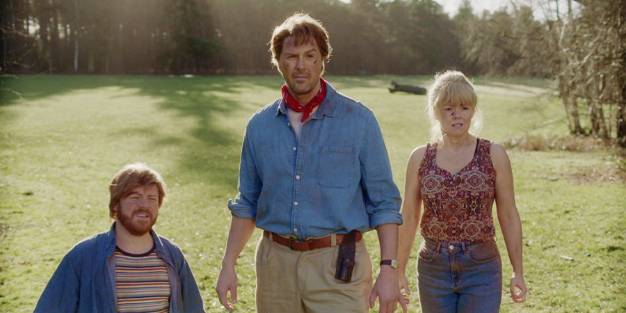 The Keith & Paddy Picture Show. Image shows from L to R: Tim (Leigh Francis), Grant (Paddy McGuinness), Lex (Sian Gibson). Copyright: Talkback. The Keith & Paddy Picture Show. Image shows from L to R: Tim (Leigh Francis), Grant (Paddy McGuinness), Lex (Sian Gibson). Copyright: Talkback.
