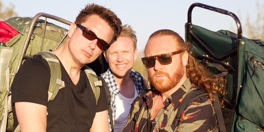 Keith Lemon: Coming In America. Image shows from L to R: John Barrowman, Greg (Adam C Booth), Leigh Francis. Copyright: Talkback. Keith Lemon: Coming In America. Image shows from L to R: John Barrowman, Greg (Adam C Booth), Leigh Francis. Copyright: Talkback.