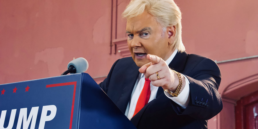 Keith Lemon: Coming In America. Donald Trump (Eamonn Holmes). Copyright: Talkback. Keith Lemon: Coming In America. Donald Trump (Eamonn Holmes). Copyright: Talkback.