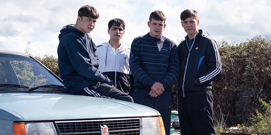 Ladhood. Image shows from L to R: Ralph (Samuel Bottomley), Addy (Aqib Khan), Craggy (Shaun Thomas), Young Liam (Oscar Kennedy). Ladhood. Image shows from L to R: Ralph (Samuel Bottomley), Addy (Aqib Khan), Craggy (Shaun Thomas), Young Liam (Oscar Kennedy).