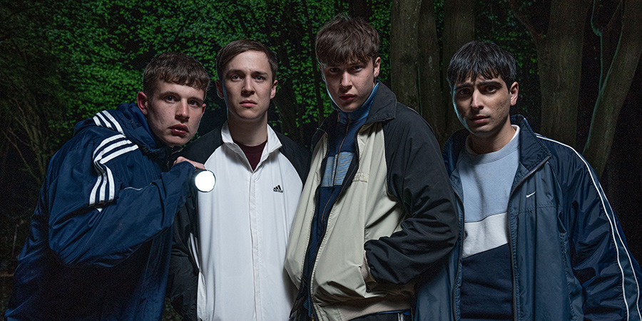 Ladhood. Image shows from L to R: Craggy (Shaun Thomas), Young Liam (Oscar Kennedy), Ralph (Samuel Bottomley), Addy (Aqib Khan). Ladhood. Image shows from L to R: Craggy (Shaun Thomas), Young Liam (Oscar Kennedy), Ralph (Samuel Bottomley), Addy (Aqib Khan).