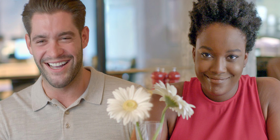 The Last Leg: Correspondents. Image shows from L to R: Jonny Mitchell, Lolly Adefope. Copyright: Open Mike Productions. The Last Leg: Correspondents. Image shows from L to R: Jonny Mitchell, Lolly Adefope. Copyright: Open Mike Productions.