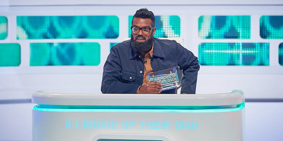 A League Of Their Own. Romesh Ranganathan. Copyright: CPL Productions. A League Of Their Own. Romesh Ranganathan. Copyright: CPL Productions.