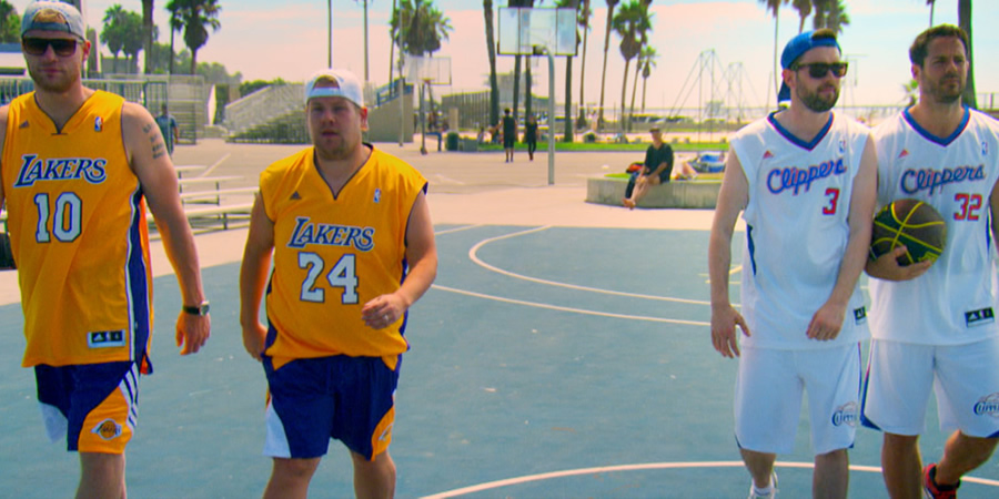 A League Of Their Own. Image shows from L to R: Andrew Flintoff, James Corden, Jack Whitehall, Jamie Redknapp. A League Of Their Own. Image shows from L to R: Andrew Flintoff, James Corden, Jack Whitehall, Jamie Redknapp.