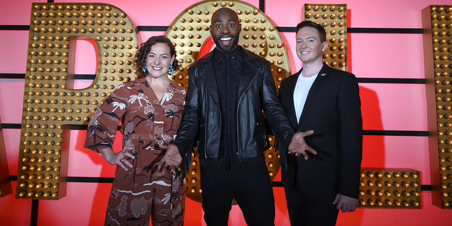 Live At The Apollo. Image shows from L to R: Jessica Fostekew, Darren Harriott, Stephen Bailey. Copyright: Open Mike Productions. Live At The Apollo. Image shows from L to R: Jessica Fostekew, Darren Harriott, Stephen Bailey. Copyright: Open Mike Productions.