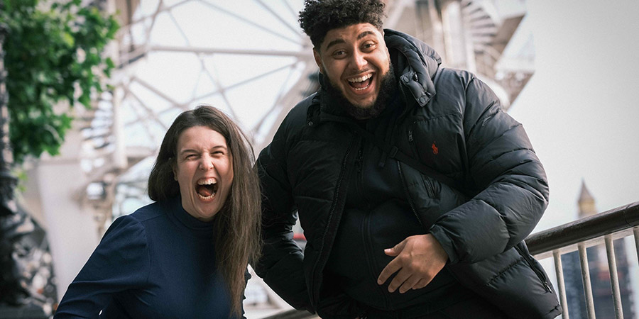 Mission: Accessible. Image shows from L to R: Rosie Jones, Big Zuu. Mission: Accessible. Image shows from L to R: Rosie Jones, Big Zuu.