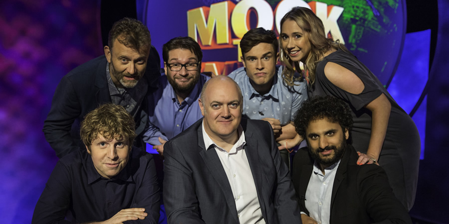 Mock The Week. Image shows from L to R: Josh Widdicombe, Hugh Dennis, Gary Delaney, Dara O Briain, Ed Gamble, Nish Kumar, Tiffany Stevenson. Mock The Week. Image shows from L to R: Josh Widdicombe, Hugh Dennis, Gary Delaney, Dara O Briain, Ed Gamble, Nish Kumar, Tiffany Stevenson.